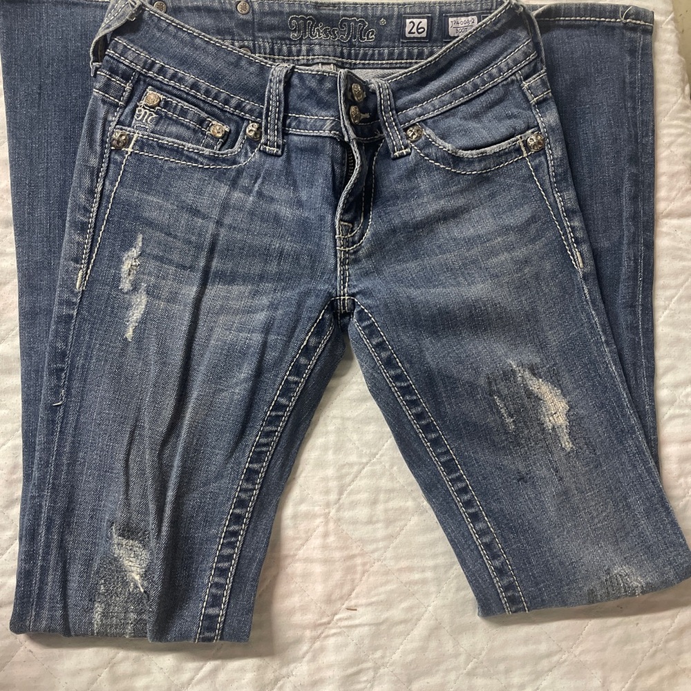 Miss Me Women's Boot Cut Jeans in Blue
